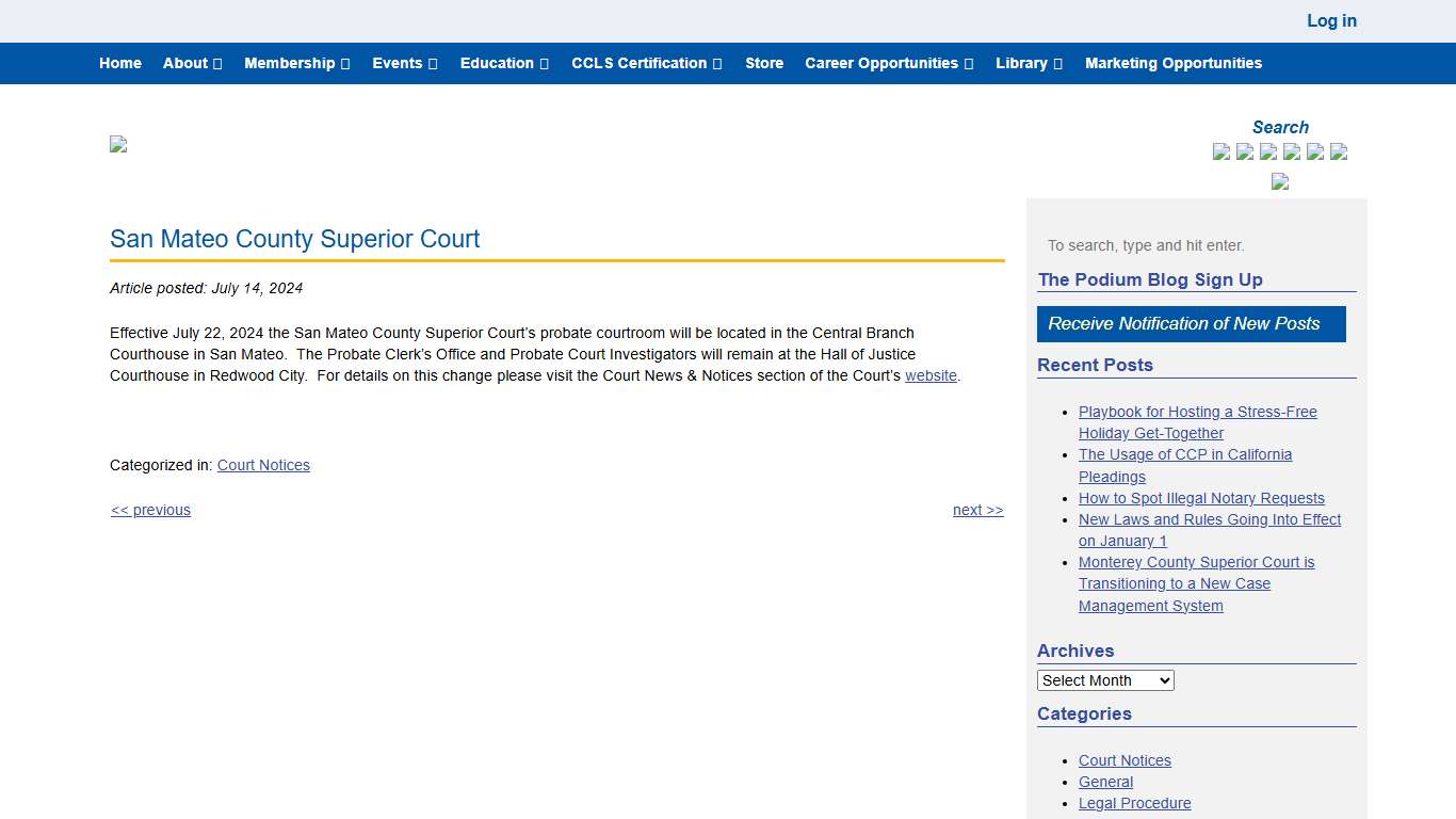 San Mateo County Superior Court - Legal Professionals, Inc. - LPI : Legal Professionals, Inc. – LPI